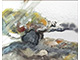 Acrylic paint on mirror </br> 16 x 24 in