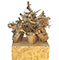 Mixed Media - pine tree roots, mirror and acrylic